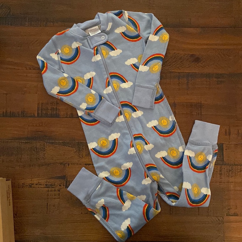 Hanna Andersson Size 3T Rainbow and Cloud Zipper Sleeper